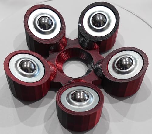 Bowling Ball Spinner - color: Red and Black