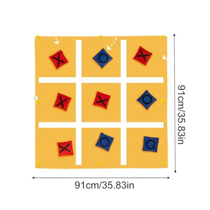 Bean Bag Toss Game, Interactive Carnival Toy, 35.83x35.83x0.79 Inches Set with Outdoor Use, Can Toss Aid, Family Party Prep with Easy Handling, Home Accessories for Camping Yard Garden Backyard Beach