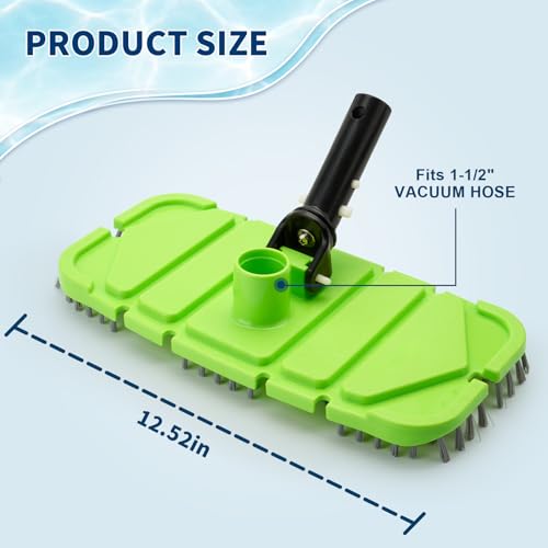 Sepetrel Pool Vacuum Head with Brush,Weighted & Flexible Body,for Inground/Above Ground Swimming Pools(Safe for Vinyl Liner Pool)