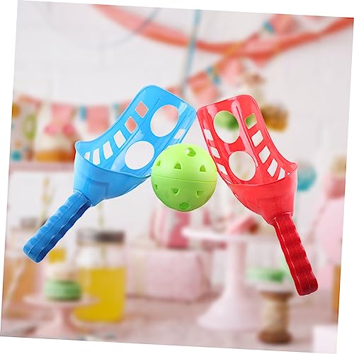VANZACK Catch and Toss Ball Game Outdoor Playset for Fun Family Activity for Backyard Park Beach Includes Launchers Balls Random Colors
