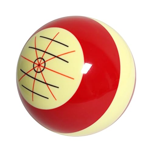 Pool Cue Ball 2-1/4" Standard Size Billiard Cue Ball Replacement for Training - color: Red&White