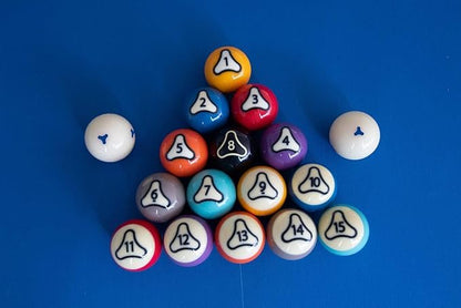 Dynasphere Platinum 2-1/4 in. Belgian Billiards Pool Balls Set w/Racks