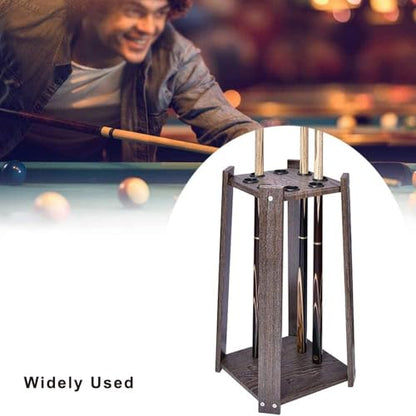 Pool Stick Holder Display Club Ball Cue Rack Floor Stand, 8 Pool Billiard Stick Freestanding