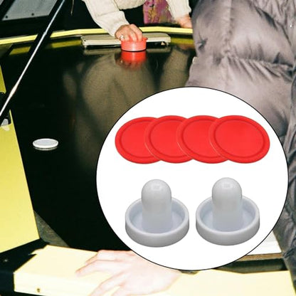2xAir Hockey Pushers and Air Air Hockey Paddles Slider Pusher Small Size Goal Handles Pushers for Game Tables - size: 2 Pcs