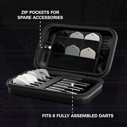 Target Darts Luke Littler Ghost Series XL Takoma Wallet, Regular – Darts Case, Black/White Storage Cases, “The Nuke” Zipper Dart Holder, Professional Accessories – Holds 6 Fully Assembled Darts - style: XL Wallet