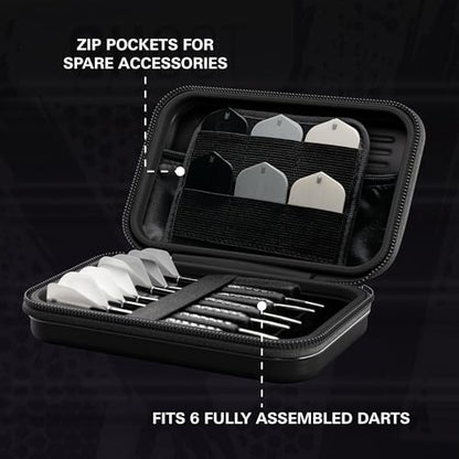 Target Darts Luke Littler Ghost Series XL Takoma Wallet, Regular – Darts Case, Black/White Storage Cases, “The Nuke” Zipper Dart Holder, Professional Accessories – Holds 6 Fully Assembled Darts - style: XL Wallet