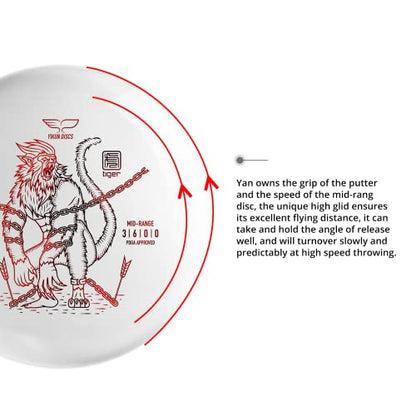 Yikun Disc Golf Midrange | PDGA Approved | Stable Discs | 165-170g | Versatile Midrange Perfect for Outdoor Games & Competition