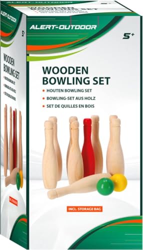 Alert Outdoor Bowling Set Wood.
