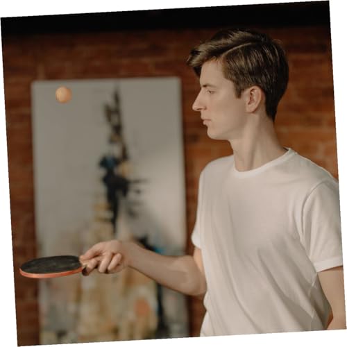 Double-Sided Rubber Table Tennis Paddles Set with Solid Blade and Ergonomic Handles Includes Short Handle Rackets Balls and Storage Bag for Beginner Indoor Outdoor Play