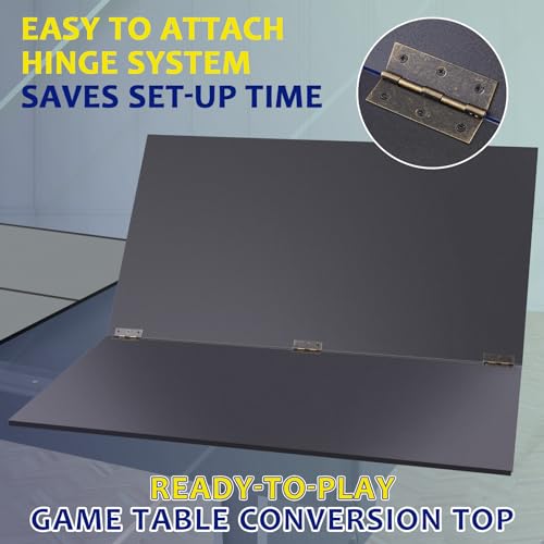 7FT/8FT Ping Pong Table Topper for Pool Table, Foldable Ping Pong Table Top with Net Set, Portable Table Tennis Conversion Top Includes Foam Padding for Protection, Easy Conversion