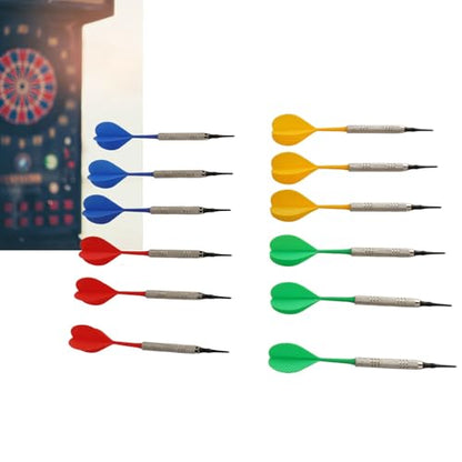 Soft Tip Darts, 12PCS Plastic Professional Indoor Darts Set Soft Tip Darts with 100PCS Dart Tips Electronic Dartboard Games for Beginners Practice