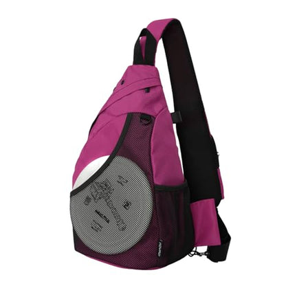 MOYAQI Disc Golf Bag with Retriever Holder and Storage Pockets, Disc Golf Backpack with 8-10 Disc Capacity, Padded Adjustable Strap and Back Panel, Lightweight and Durable - color: Rose pink