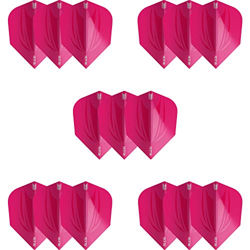 Target Darts 5 x Sets of ID Pro. Ultra Dart Flights - 15 Dart Flights in Total - No. 2/ No. 6 Flight Designs Sizes in 11 Colours - color: Pink, size: No.6