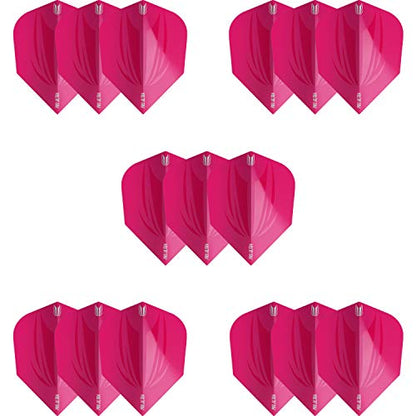 Target Darts 5 x Sets of ID Pro. Ultra Dart Flights - 15 Dart Flights in Total - No. 2/ No. 6 Flight Designs Sizes in 11 Colours - color: Pink, size: No.6