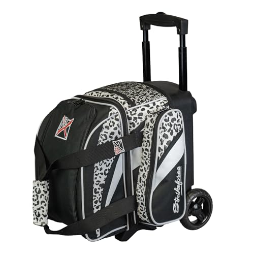 KR Strikeforce Cruiser Single Bowling Ball, Shoe and Accessory Roller Bowling Bag - color: White Leopard