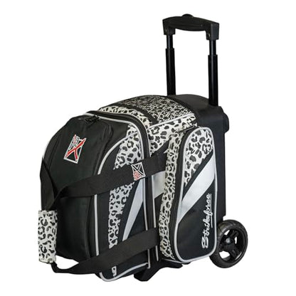 KR Strikeforce Cruiser Single Bowling Ball, Shoe and Accessory Roller Bowling Bag - color: White Leopard