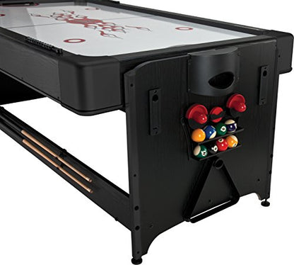Fat Cat Original 2-in-1 7 Foot Pockey Multi Game Table, Air Hockey and Billiard Table Combo with 80 CFM Motor, Includes Accessories
