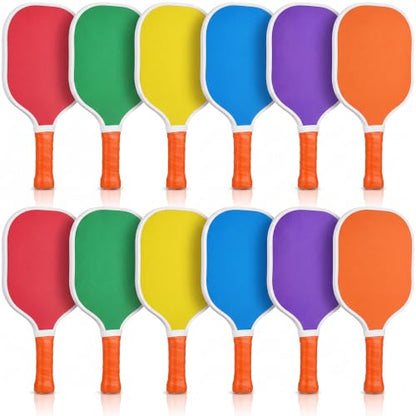 Wood Paddleball Racket Set PE Equipment for Elementary School Paddle Ball Racket with Non Slip Grip Physical Education Class Equipment for Men Women - size: Bright Solid