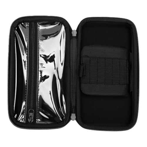 Bewinner Travel Darts Case for Soft Tip | Double Zipper EVA Carrying Bag, Shock Proof Black Storage for 6 Darts with Elastic Straps