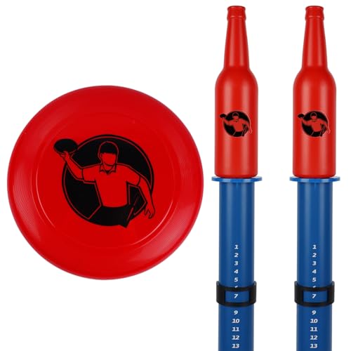 Juegoal Outdoor Flying Disc Game Set, Yard Games Set, Outside Fun Disc Toss Game for Beach Lawn Backyard Park Camping - style: Upgraded