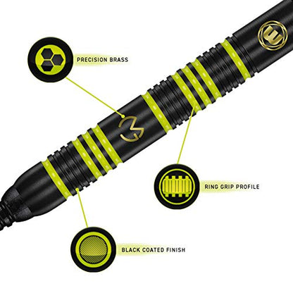 Winmau Darts - Michael Van Gerwen | Mike Maloney | Leonard Gates - Professional Players - Soft Tip Darts - Includes Dart Flights and Shafts - size: 20g
