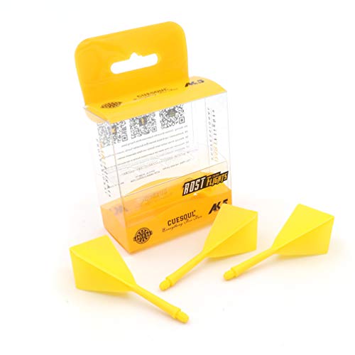 CUESOUL ROST Integrated Dart Shaft and Flights Medium,Diamond Shape,Set of 3 - color: Yellow