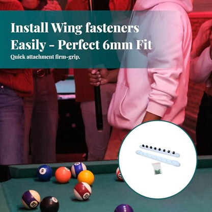 Pool Cue Rack Cue Sticks Wall Rack with Screws Space Saver Professional Wall Mount Billiard Pool Cue Holder for Clubhouse