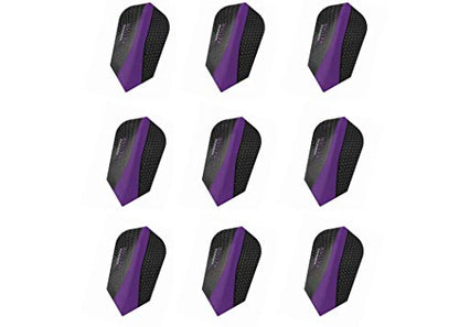 Harrows 5 Sets of 3 Retina Slim Purple Dart Flights Plus 1 Set of 3 Aluminum Dart Flight Protectors & Bracelet