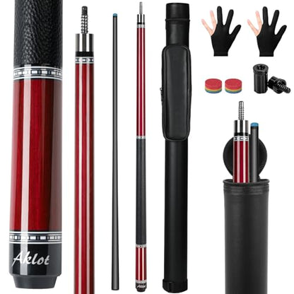 AKLOT Carbon Fiber Pool Cue Stick 58", Billiard Cue Sticks 19-19.5oz, Low Deflection Billiard Stick with 12.5mm Tip, Professional Carbon Fiber Pool Sticks for Adults - color: Patten3