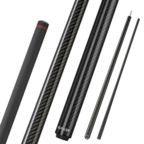 KONLLEN Carbon Fiber Break Cue, 58" 2-Piece Heavy Hitter Pool Break Cue Stick with 12.9mm Tip, Professional Billiards Break Stick - color: KL-HH-1