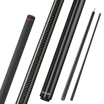 KONLLEN Carbon Fiber Break Cue, 58" 2-Piece Heavy Hitter Pool Break Cue Stick with 12.9mm Tip, Professional Billiards Break Stick - color: KL-HH-1