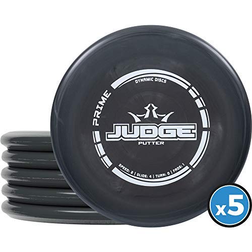 Dynamic Discs Judge Disc Golf Putter, Men and Women Frisbee Golf Putter Set, 170g+, Discs Golf Color & Stamp Will Vary, 5 Pack - style: Prime