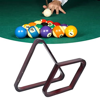 Set of 2 Wooden Billiard Ball Rack Set, Vintage Pine Wood Billiard 8 Ball Triangle Rack & 9 Ball Diamond Rack, Table Pool Ball Racks for 5.72Cm Large Billiards Wine Red