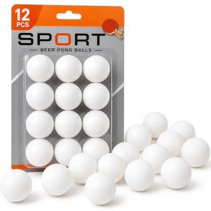 Liberty Imports 12 Pack Beer Pong Ping Pong Balls 40mm, Bulk, White | Table Tennis, Lightweight Durable Seamless Bulk for Party Carnival Games. Entertainment, Decorations, Crafts Activities