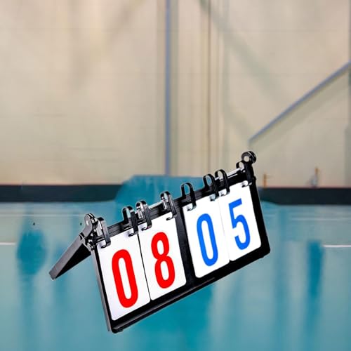 Portable Flip Scoreboard 4 Digit Tabletop Score Board for Sports Competition