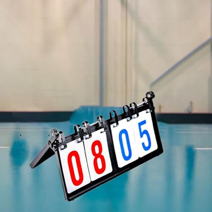 Portable Flip Scoreboard 4 Digit Tabletop Score Board for Sports Competition
