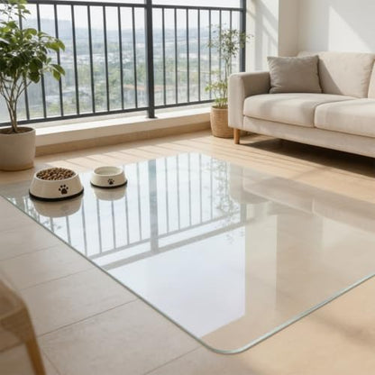 1.5mm Thick PVC Clear Chair Mat for Hardwood Floor, Waterproof Heavy Duty Floor Protector Mats, Non-Slip Transparent Desk Chair Mat for Home Office, Floor Mat for Rolling Chairs