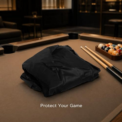 Billiard Table Dust Cover 210D Heavy Duty 225x116x82cm - Protection, Adjustable Drawstring, Outdoor Pool Table Protector