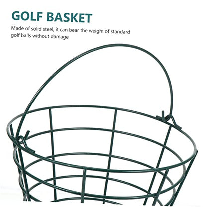 WOONEKY 1pc Stainless Steel Golf Storage Basket Capacity Golfs Carrying Container for Clean and Healthy Outdoor Use Wire Design