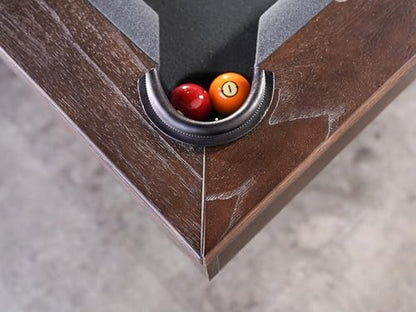 Empire USA - Agriturismo Slate Pool Table W/Premium Billiard Accessories (8FT, Brownwash)