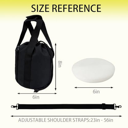Shot Put Bag Carrier for 6 to 16 Pound Shot Put | Durable, Foam Pad, Comfortable Handle, Adjustable Shoulder Strap