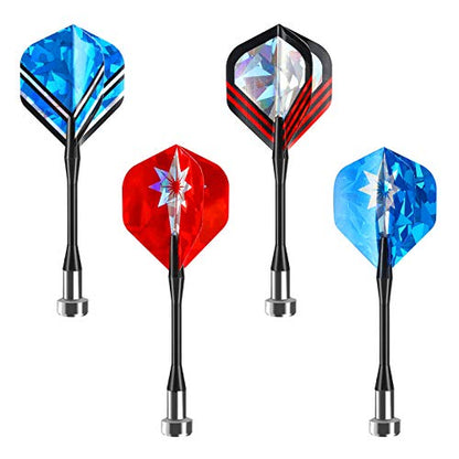 Accmor Magnetic Darts, 12pcs Replacement Magnet Darts Plastic Darts for Dartboard - color: Blue Red-Shiny