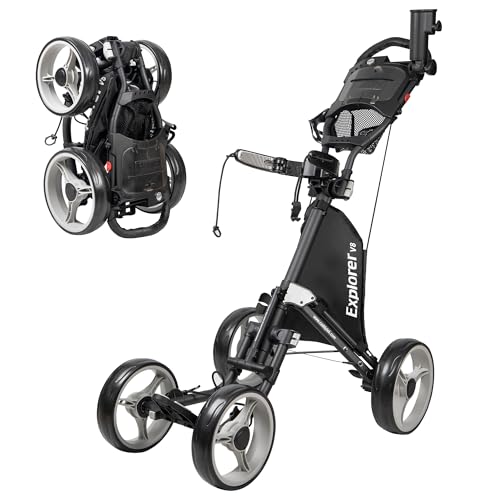 Caddytek Golf Explorer V8 Superlite Deluxe Push Cart - color: Dark Grey