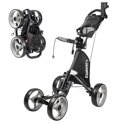 Caddytek Golf Explorer V8 Superlite Deluxe Push Cart - color: Silver