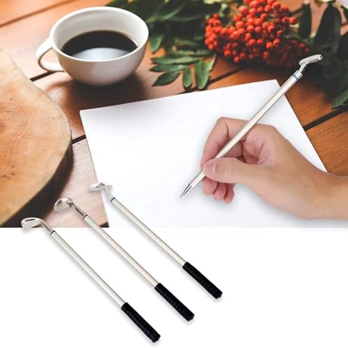 Mini Golf Club Putter Ballpoint Pen Set in Gift Box for Golfers, Desktop Decoration, School Supply, and Golf Accessories Combo