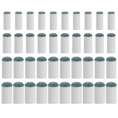 40Pcs Slip On Pool Cue Tips Replacement Kit, 4 Sizes Upgrade Pool Stick Tips for Snooker and Pool Cues, No Glue, Fast-Fix Solution for Stick Tip Replacement (9mm/10mm/12mm/13mm, 10pcs Each)