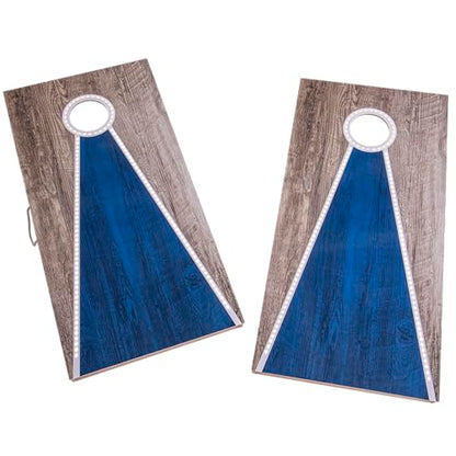 Triumph LED Keyhole 2x4 Cornhole Set – Regulation Light-Up Boards with Edge & Hole LEDs, 8 Weather-Resistant Toss Bags & Built-in Storage – Outdoor Lawn Game for Tailgates, BBQs & Backyard Fun