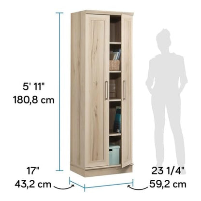 Sauder HomePlus Two Door Storage Cabinet/Pantry Cabinet, Pacific Maple Finish | Two Door - color: Pacific Maple