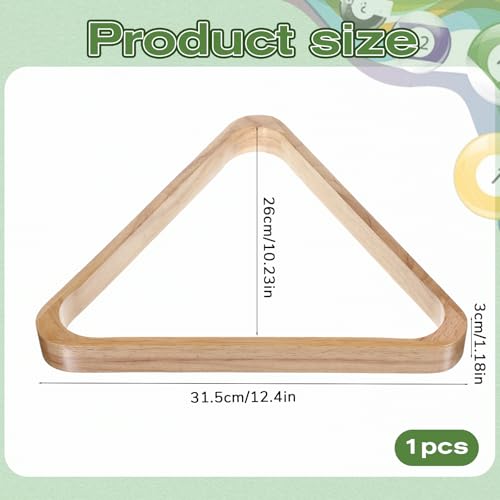 Solid Wood Pool Ball Rack, Billiard Ball Triangle Rack 2-1/4" for 15-Ball, Pool Table Balls Holder Positioning Frame