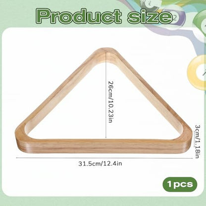 Solid Wood Pool Ball Rack, Billiard Ball Triangle Rack 2-1/4" for 15-Ball, Pool Table Balls Holder Positioning Frame